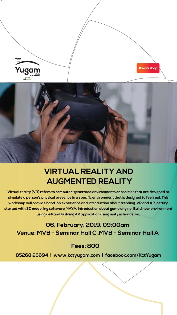 Yugam 19 Virtual Reality and Augmented Reality